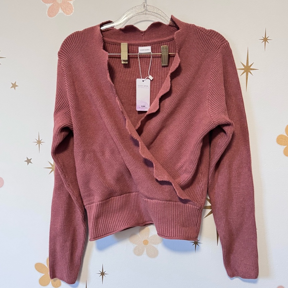 Vero Moda Women's Mauve V-Neck Sweater